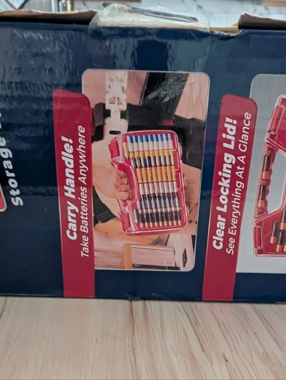Battery Storage Box By Ontel # BADA-MP4. Stores& Organizes  180 Batteries